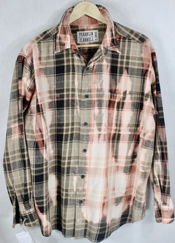 Vintage Taupe, Peach and Pink Flannel Size XL