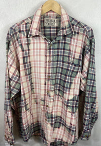Vintage Green, Pink and White Lightweight Cotton Size XL