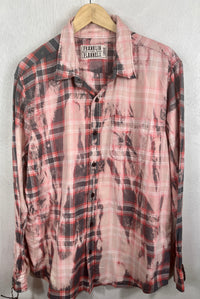 Vintage Pink, Grey and White Lightweight Cotton Size Large