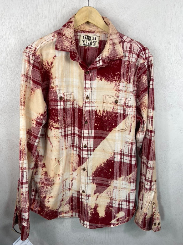Vintage Red and Cream Flannel Size Large