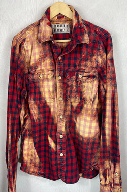 Vintage Red, Gold and Navy Flannel Size Medium