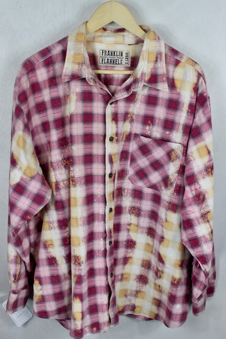 Vintage Pink and Cream Flannel Size XL
