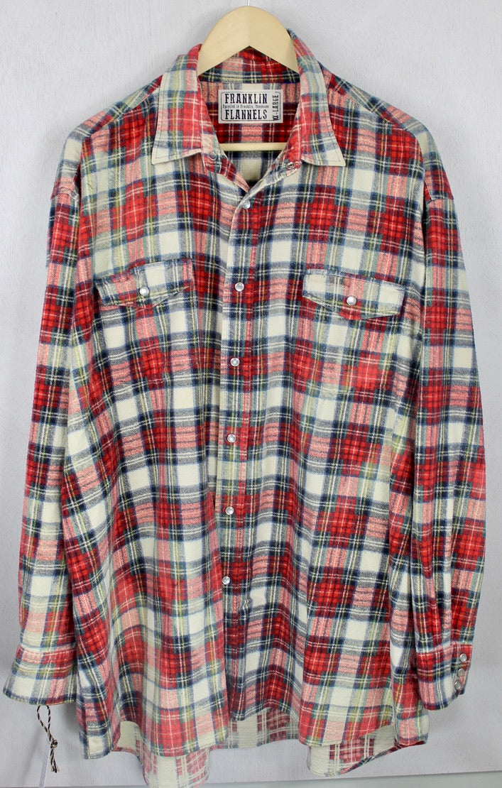 Vintage Western-cut Red, Green and White Flannel Size XXL