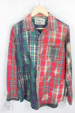 Vintage Red, Green, and Blue Flannel Size Medium