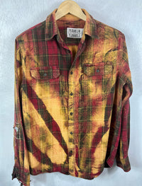 Vintage Red, Black and Gold Flannel Size Small