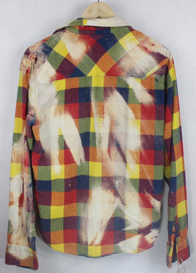 Vintage Yellow, Blue, Red and Green Flannel Size Small
