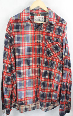 Vintage Retro Blue and Red Flannel Size XL