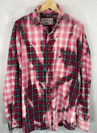 Vintage Red, Green and Pink Flannel Size XL