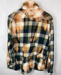 Vintage Green, Rust and White Flannel Size Medium