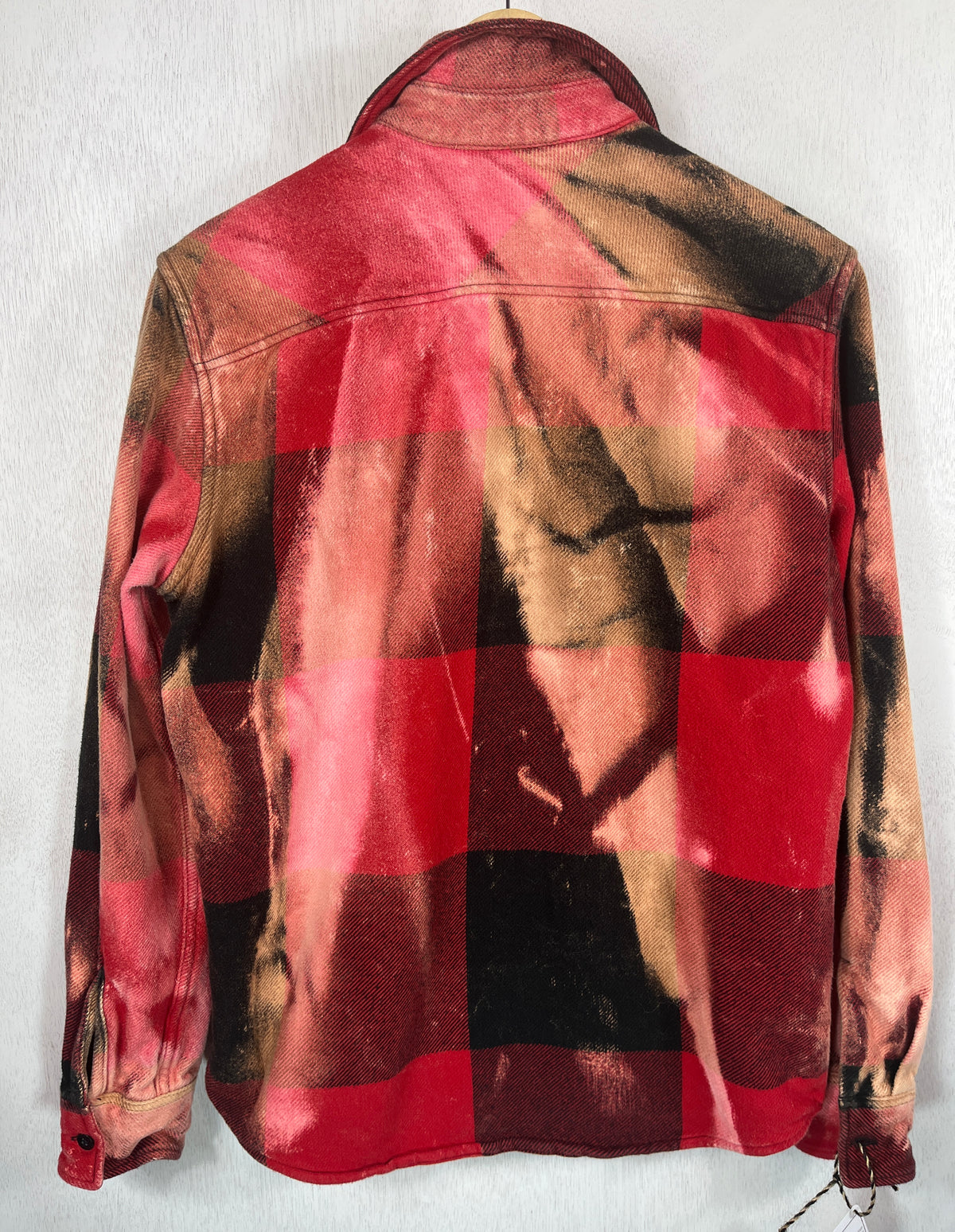Vintage Red, Black and Pink Flannel Size Medium