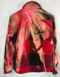 Vintage Red, Black and Pink Flannel Size Medium