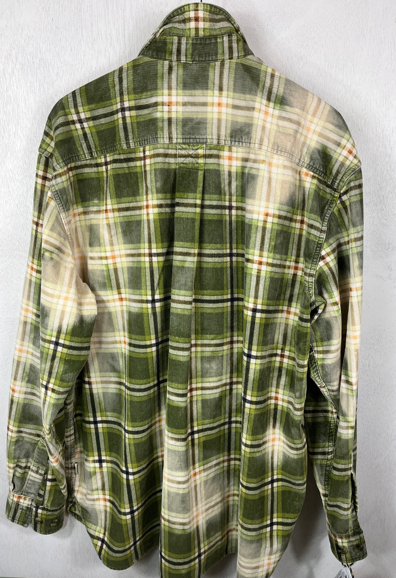 Vintage Green, Grey and Gold Corduroy Jacket Size XXL