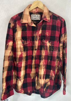 Vintage Red and Black Buffalo Check Flannel Size Medium