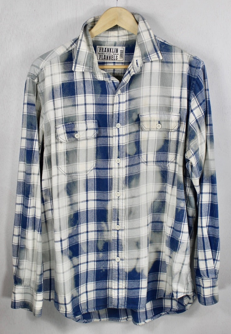 Vintage Blue and White Flannel Size Large