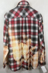 Vintage Red, Black, White and Rust Lightweight Cotton Size XL