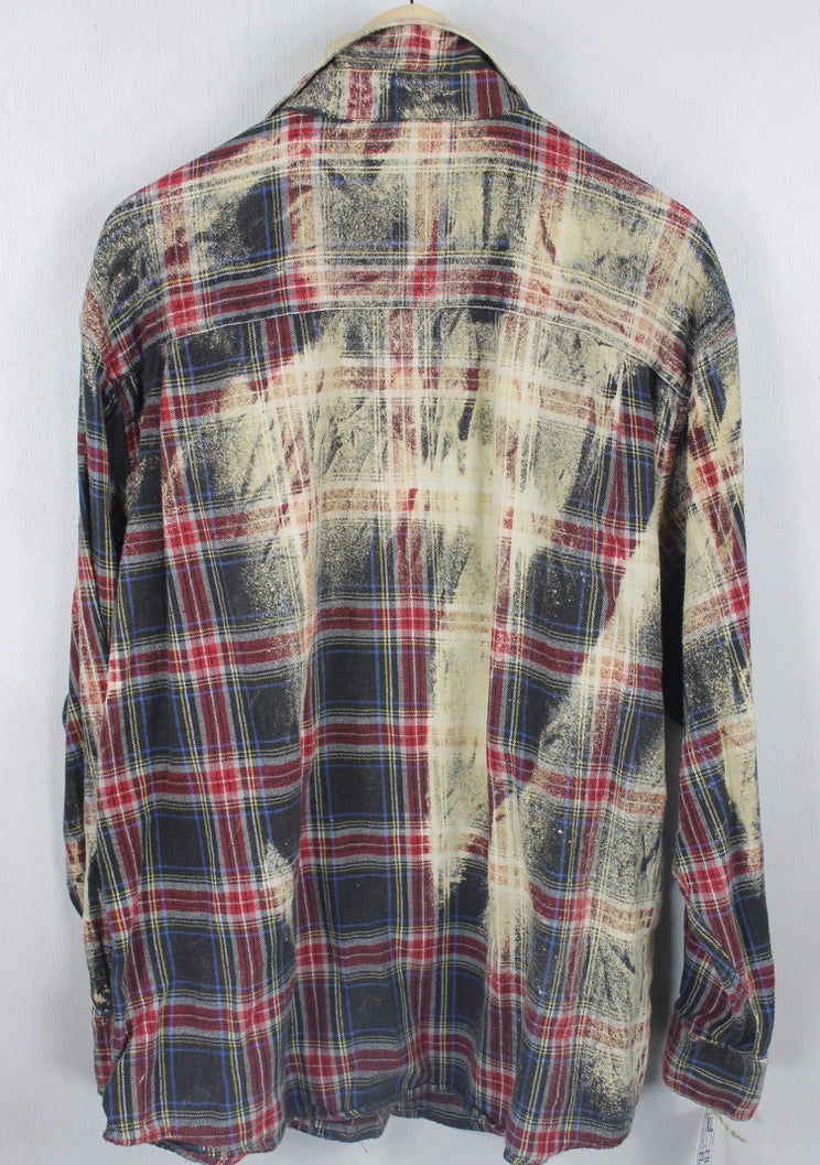 Vintage Black, Red and Sand Flannel Size XL