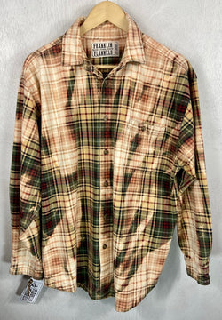 Vintage  Gold, Forest Green and Burgundy Flannel Size XL