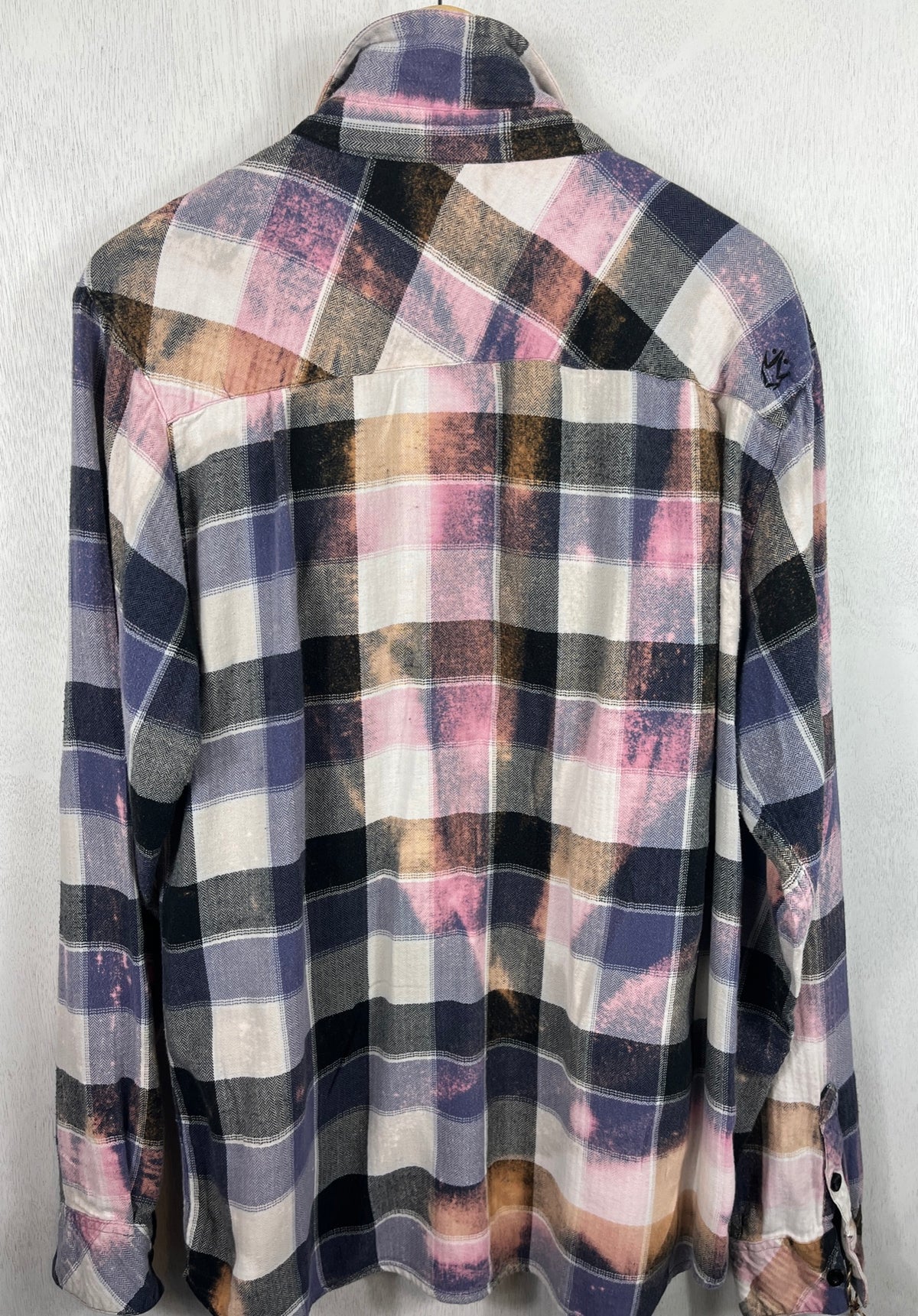Vintage Purple, Pink, White and Black Flannel Size XL
