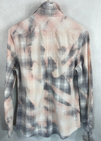 Vintage Grey, Pink and White Lightweight Cotton Size Medium