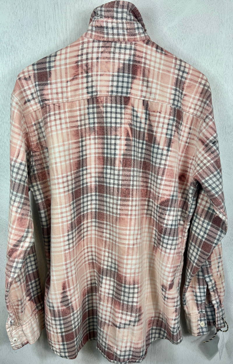 Vintage Pink, Grey and Cream Flannel Size XL
