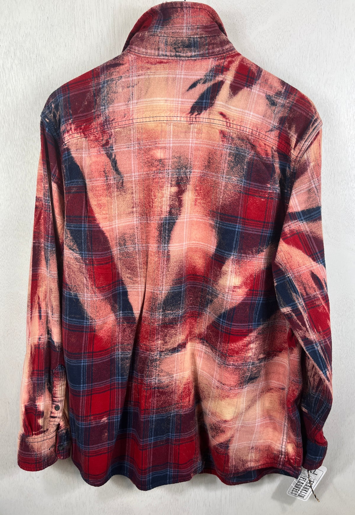 Vintage Red, Blue and Peach Flannel Size XL