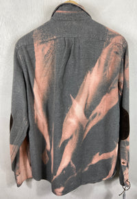 Vintage Grey and Pink Flannel Size Large