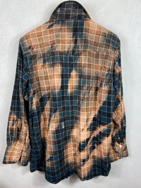 Vintage Western Style Blue, Black and Rust Size Medium