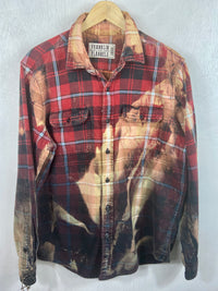 Vintage Red, Black and Rust Flannel Size Large