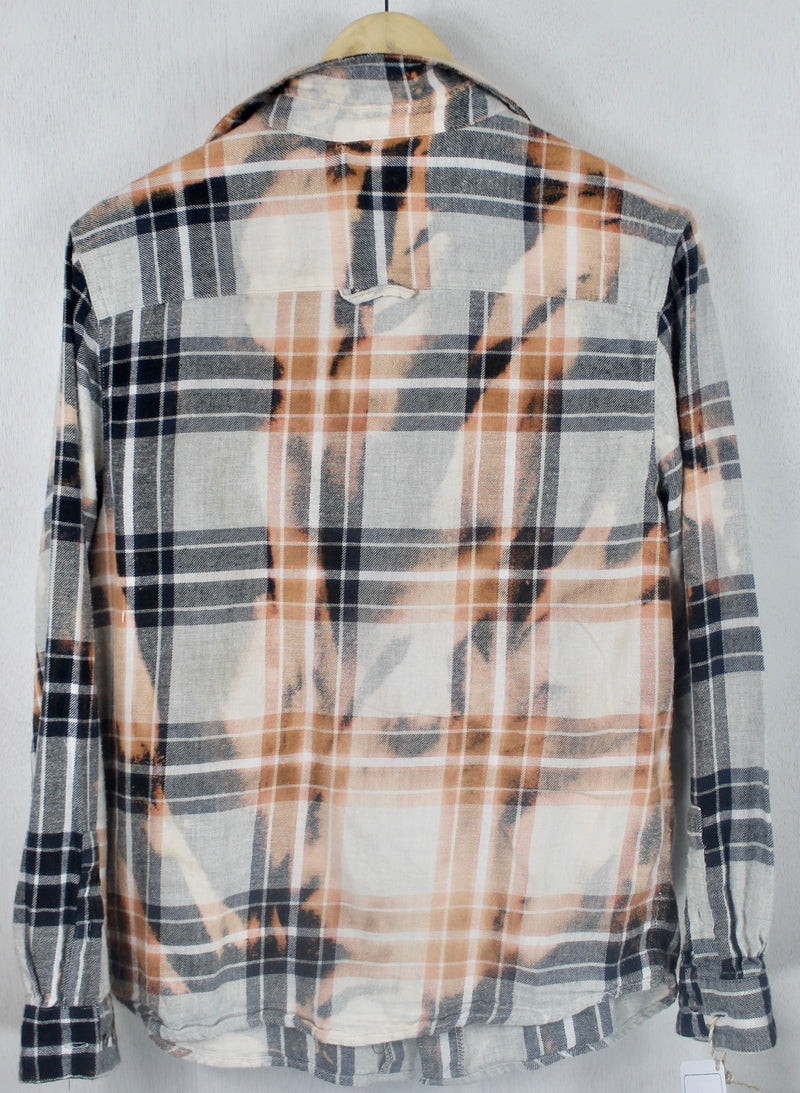 Vintage Grey, White and Pink Flannel Size Small