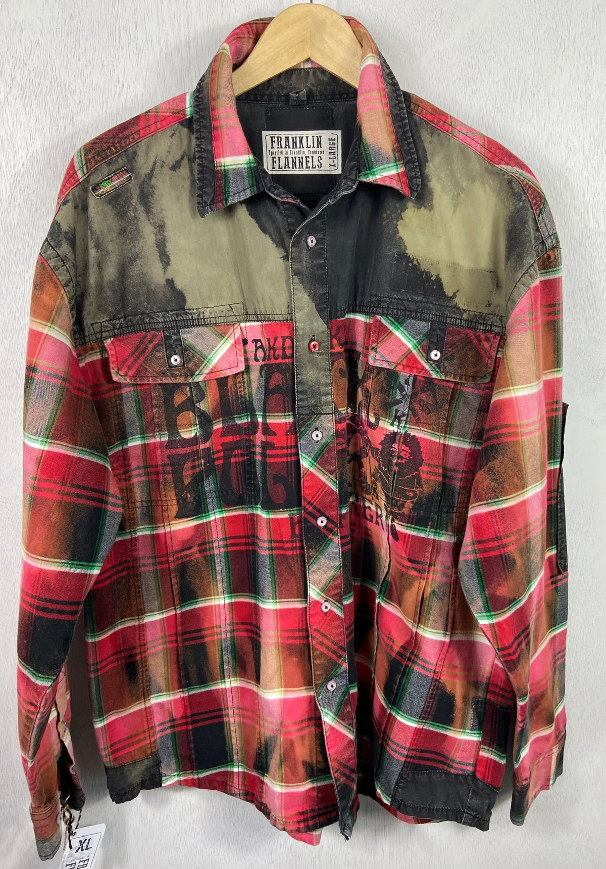 Vintage Red, Black and Green Flannel Size XL