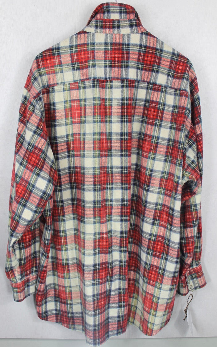 Vintage Western-cut Red, Green and White Flannel Size XXL