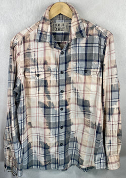 Vintage Grey, Cream and Black Flannel Size Large