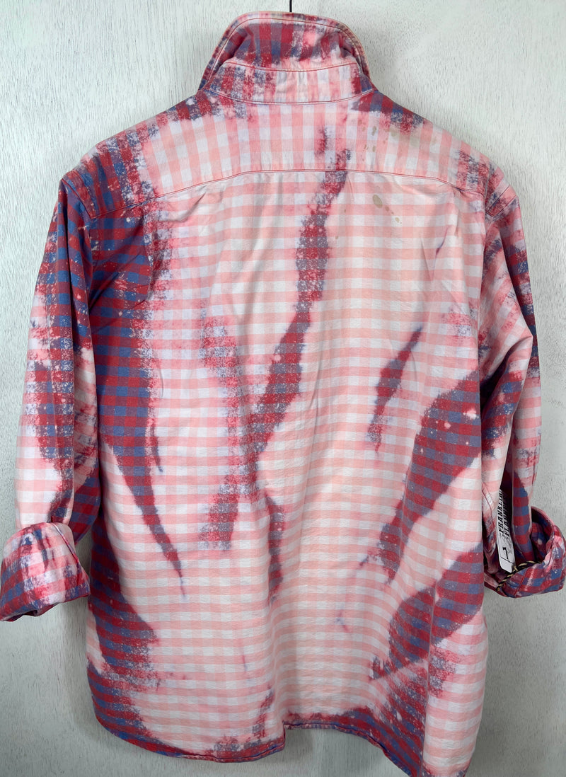 Vintage Pink and Blue Lightweight Cotton Size Large