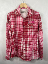 Vintage Red, Pink and White Flannel Size Small