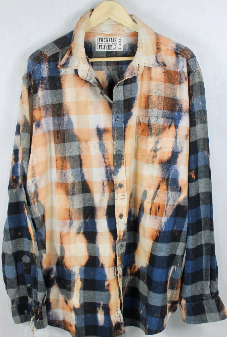 Vintage Black, Grey and Rust Flannel XL Tall