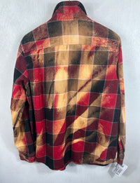 Vintage Red, Gold and Black Flannel Size Medium