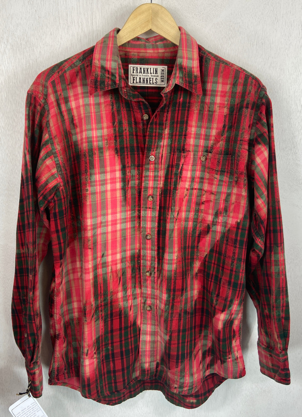 Vintage Red, Black and Green Flannel Size Medium