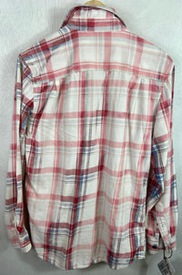 Vintage Red, White and Blue Flannel Size Small