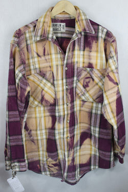 Vintage Purple, Gold and White Flannel Jacket Size Large