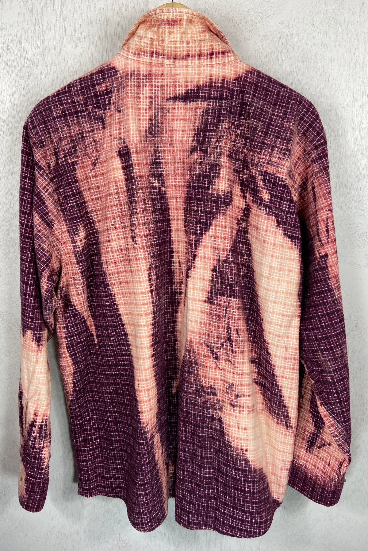 Vintage Western Style Deep Purple and Pink Flannel Size Large