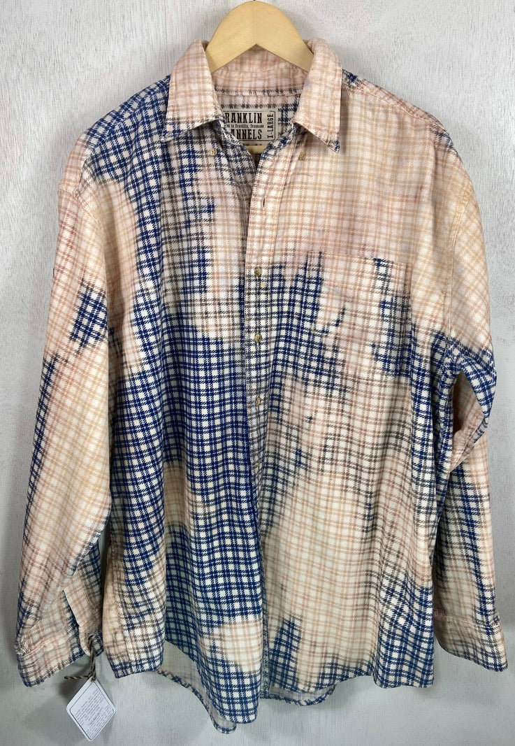 Vintage Blue and Peach Corduroy Shirt Size XL
