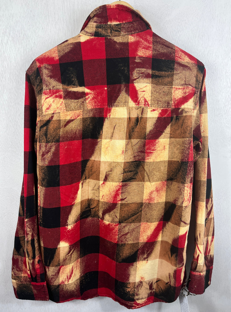 Vintage Red, Black and Gold Flannel Size Medium