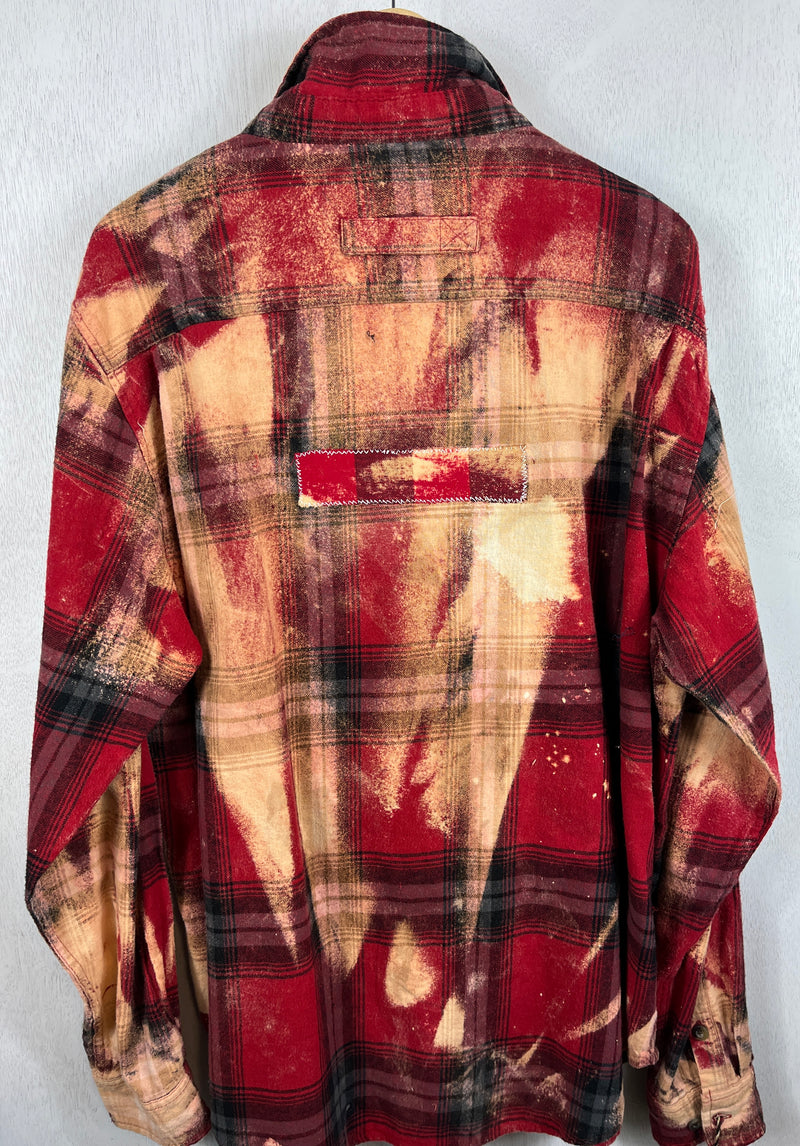 Vintage Red, Gold and Black Flannel Size XL