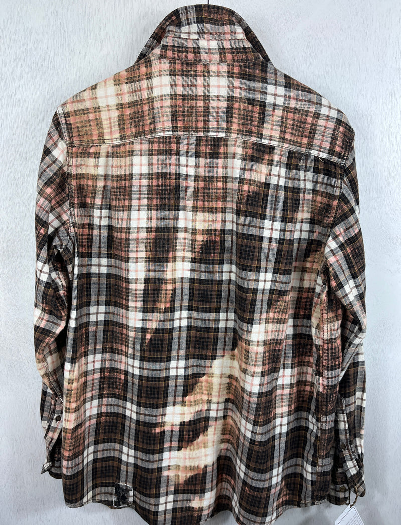 Vintage Black, Brown and White Flannel Size Medium