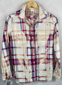 Vintage Red, White and Blue Flannel Size Small