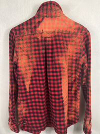 Vintage Red, Black and Gold Flannel Size Small