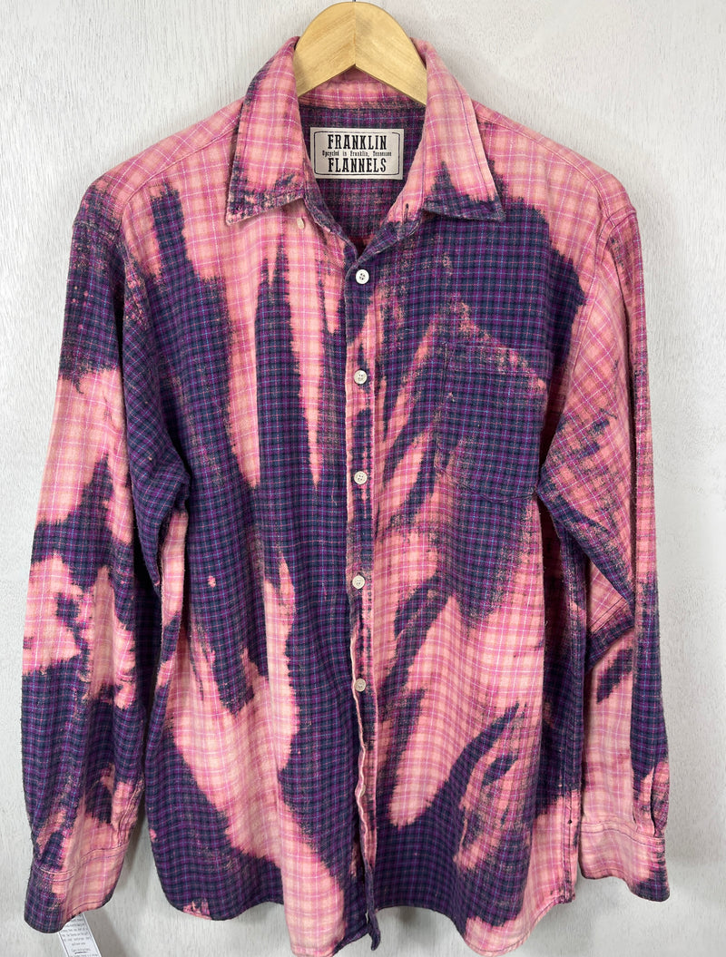 Vintage Pink and Purple Flannel Size Large
