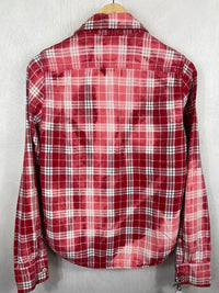 Vintage Red and White Flannel Size XS