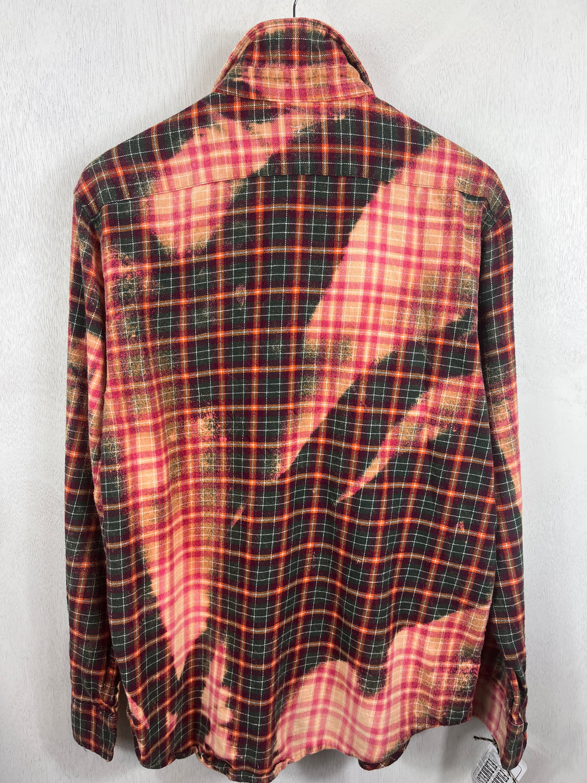 Vintage Green, Pink and Magenta Flannel Size Large