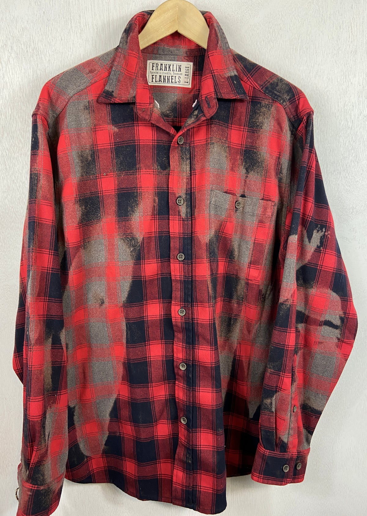 Vintage Red, Black and Grey Flannel Size XL
